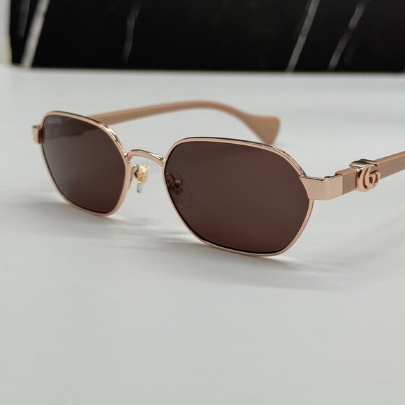 NEW GUCCI GG1593S 003 BROWN WOMEN SUNGLASSES GUCCI - Picture 8 of 11